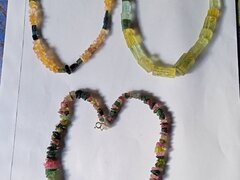 Coliere turmalina verde topaz imperial, heliodor acvamarin, turmalina color